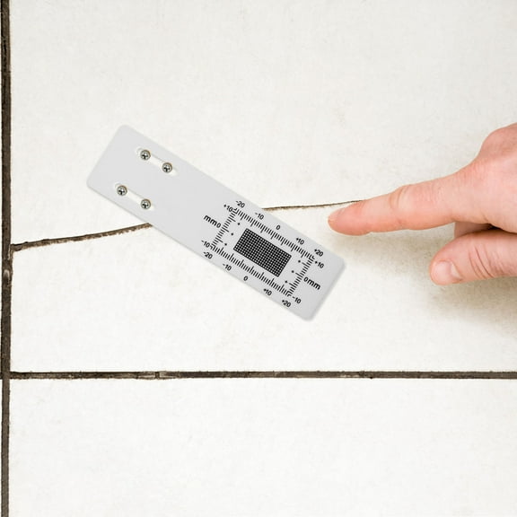 SOPOTUTU 1Set Portable White Acrylic Crack Ruler for Architecture Crack Width Measuring Tool