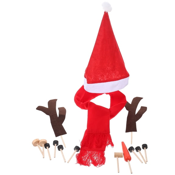 SOPOTUTU Snowman Dressing Props Set for Snowman Building, Reusable Christmas and Winter Decoration Kit