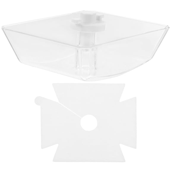 SOPOTUTU Transparent Plastic Oil Collector Cup for Kitchen Range Hood, 4.4x3.5x1.5in Oil Drip Tray