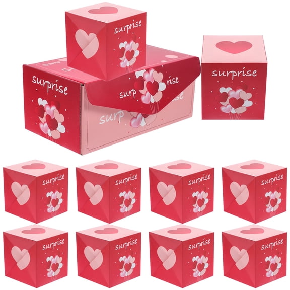 SOPOTUTU Valentine Paper Candy Boxes Set, Assorted Colors for Candy, Cookies, Chocolate Storage and Packaging