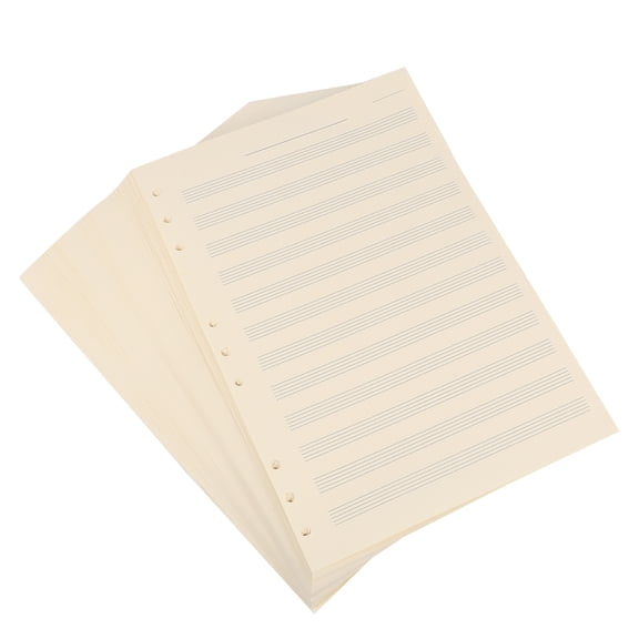 SOPOTUTU Music Manuscript Notebook Refill with White 2mm Staff Spacing, Smooth Writing Paper for and Musicians