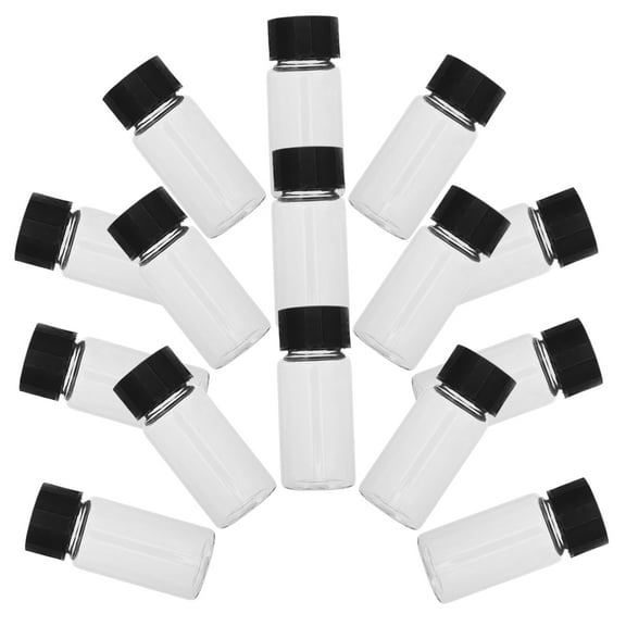 SOPOTUTU 100Pcs Glass Vials For Aromatherapy Small Glass Containers With Lids 10Ml Capacity 5.00X2.20X2.20Cm