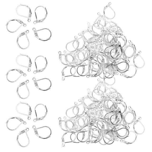 SOPOTUTU Earring Findings Copper Silver 100Pcs Earring Making Supplies