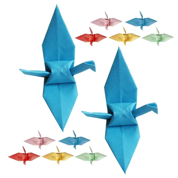 SOPOTUTU 100pcs Handmade Origami for Wedding Party Decorations, Multi-Color Paper Art Decor