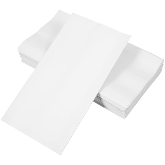 SOPOTUTU 100pcs Disposable Auto Trash Bags White Paper Car Garbage Bags for Travel and Train Use