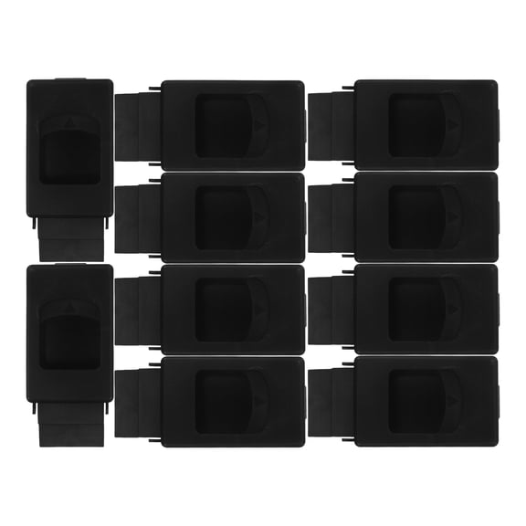 SOPOTUTU 10Pcs Push Latch for Cabinets Black Plastic Hidden Lock for Distribution Box Indoor Enclosures