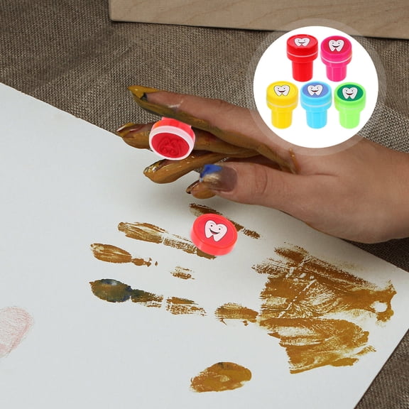 SOPOTUTU Fun Portable Plastic Stamps for Toddlers DIY Crafting and Scrapbooking