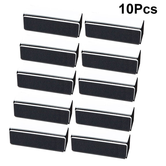 SOPOTUTU 10 Pcs Black Nail Buffer Blocks, 4-Sided Grit Buffing Files for Acrylic Gel Nail Extensions, Salon Tools
