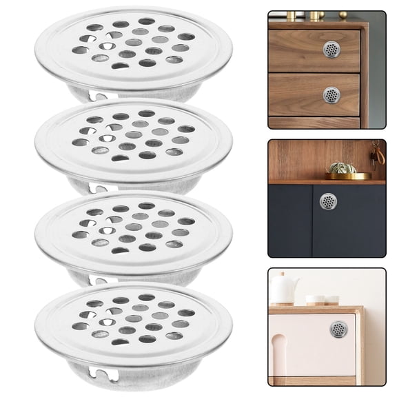 SOPOTUTU 10Pcs Durable Stainless Steel Round Air Vent Covers for Cabinet Airflow and Heat Dissipation