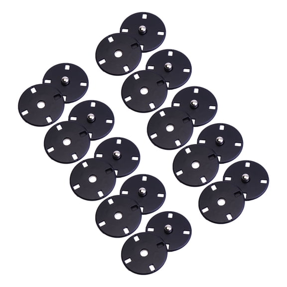 SOPOTUTU Alloy Snap Buttons for Coats, Black, Secure Fastening, Flat Design