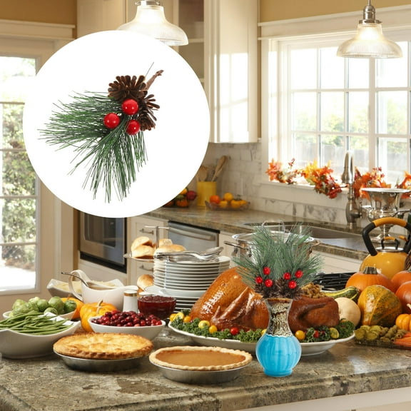 SOPOTUTU  10pcs Green Plastic Artificial Berries for DIY Crafts and Tree Decoration