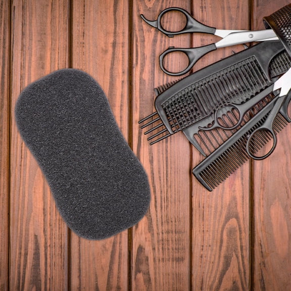 SOPOTUTU 10Pcs Black Hair Sponge Curl Brush Multipurpose for Salon Home Use Comfortable Grip