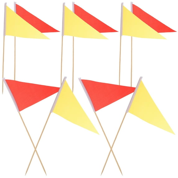 SOPOTUTU 10Pcs Marking Flags For Lawn Garden Outdoor Identification ...