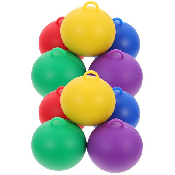SOPOTUTU 10Pcs Plastic Balloon Weights Ball Shape with Thread Hole for Balloon Strings
