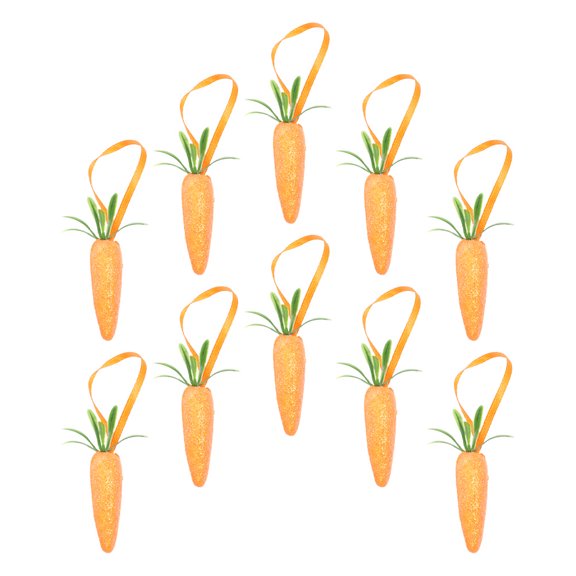 SOPOTUTU Hanging Foam Carrots Orange Easter Decor Creative Pendant 10Pcs