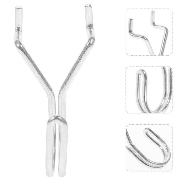 SOPOTUTU 10Pcs Heavy Duty Iron Garage Wall Hooks Plated Silver Utility Hooks for Tool Storage