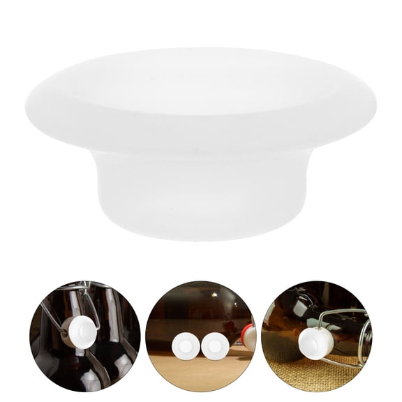 SOPOTUTU 10Pcs Swing Bottle Gaskets Prevent Leakage Compatible with Beverage Bottles White Silicone