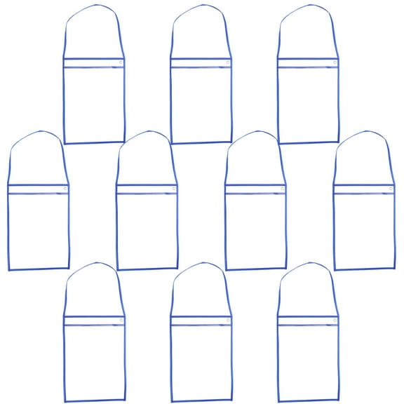 SOPOTUTU 10Pcs Transparent Document Organizer Sleek Modern Design Rectangular Sheet Protectors with Pockets