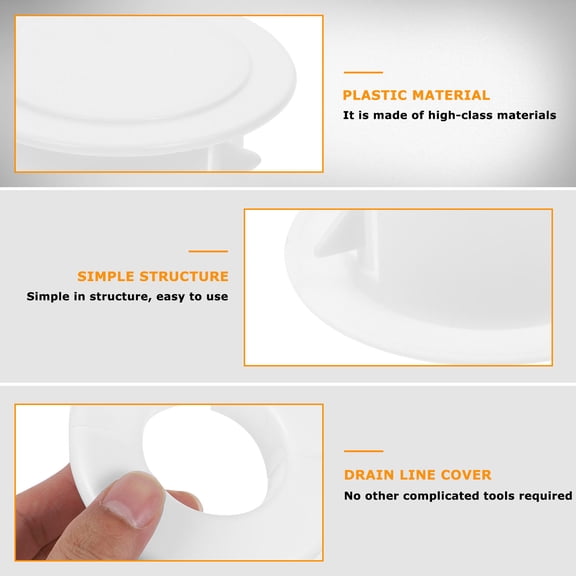 SOPOTUTU 10pcs Air Conditioner Hole Cover Hand Rail Base Trim Cover White PP Wall Hole Decoration Home Use