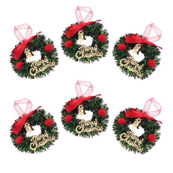 SOPOTUTU 10pcs Mini Green Round Christmas Ornaments for Holiday Decor and Festive Celebration Atmosphere