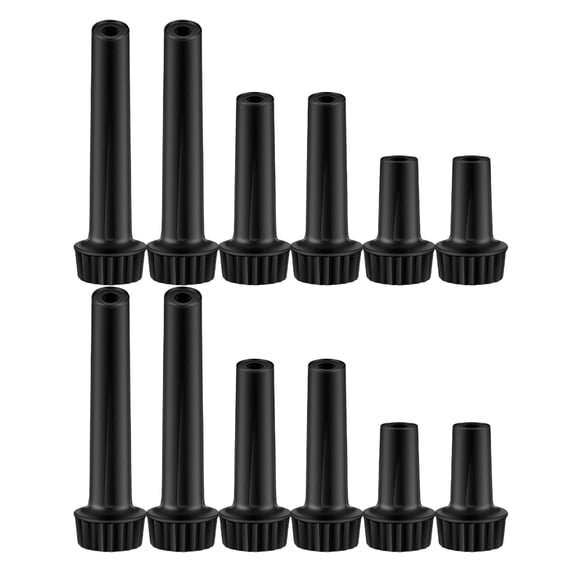 SOPOTUTU 12Pcs Black Plastic Lamp Turn Switch Knobs Extended Handle for E26 Home Lighting