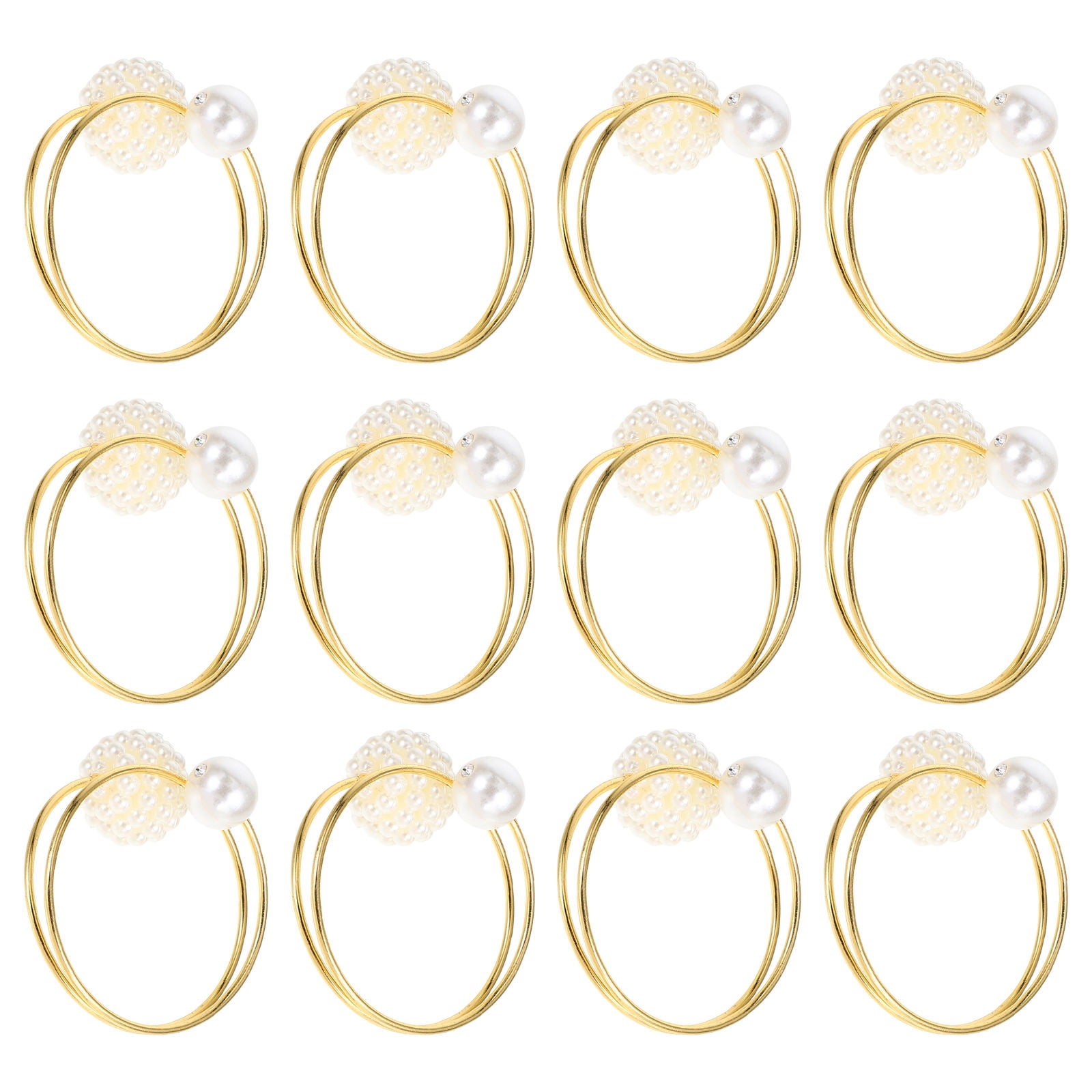 SOPOTUTU 12pcs Dinner Napkin Holder Napkin Ring Metal Assorted Color ...