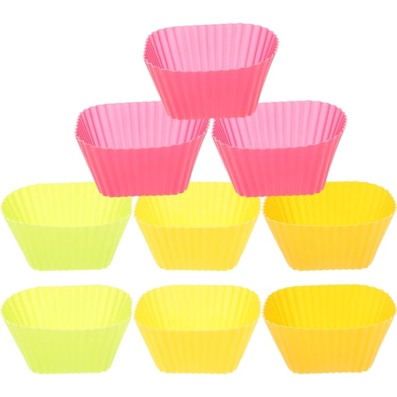 SOPOTUTU 12Pcs Silicone Baking Cups Oven Microwave Refrigerator Safe Assorted Colors
