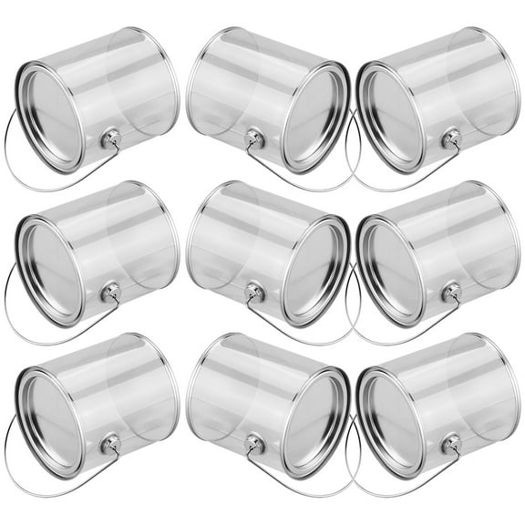 SOPOTUTU Small Clear Candy Holders with Handles, 12 Pcs Versatile PVC Jars for Tea, Snacks, Party Favors, and Storage