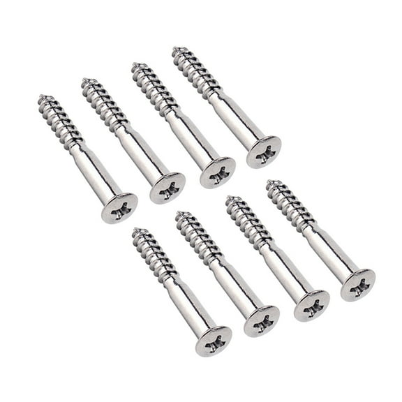 SOPOTUTU 16Pcs Steel Guitar Neck Mounting Screws for Electric Bass Guitar Neck Plate Replacement