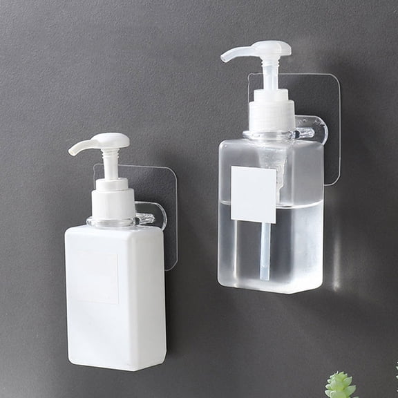SOPOTUTU 16pcs Self Adhesive Spray Bottle Storage Rack PP Material Heavy Duty Transparent