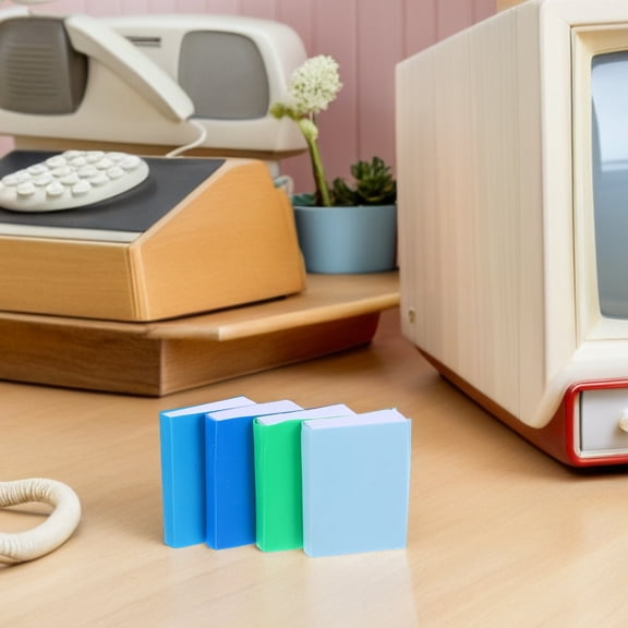 SOPOTUTU 16pcs Blank Miniatures Dollhouse Book Durable Material for Micro Landscape Library