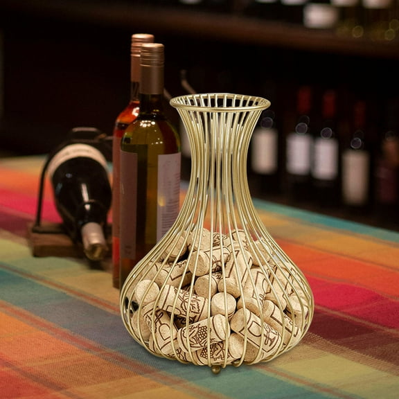 SOPOTUTU Iron Cork Basket Container Carbon Steel Keepsake Saver 1Pcs