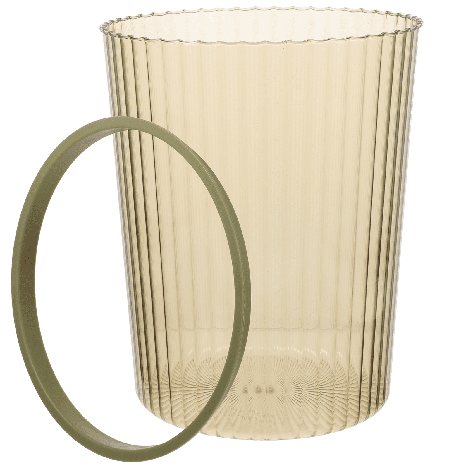Translucent Dustbin SOPOTUTU 1Pack Dustbin For Kitchen Nordic Style Green Transparent Green ...
