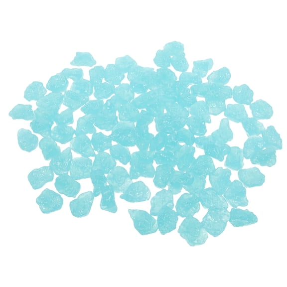 SOPOTUTU 1Pack Sky Blue Resin Glow Rocks for Yard Walkway Aquarium and Floral Decorations