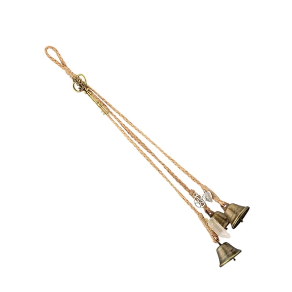 SOPOTUTU Golden Metal Cotton Wind Chime with Melodious Sound for Indoor Home Decor