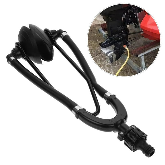 SOPOTUTU 1Pack Outboard Engine Flusher Round Double Tube Design For Boat Motors Energy Saving 15.13X5.70X3.54in