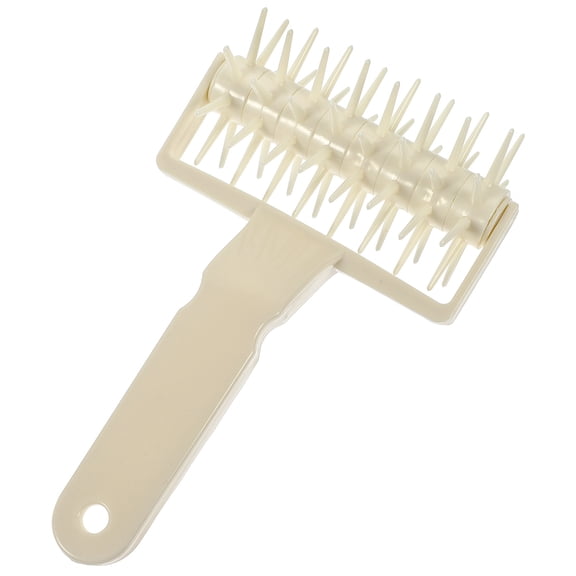 SOPOTUTU White PP Pizza Dough Docker Roller for Uniform Perforation Baking Pizza 8.14.72.4in