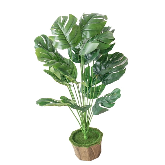 SOPOTUTU Artificial Green Plant Simulation Plastic Decorative Plant for Home Office Desk 1 Piece