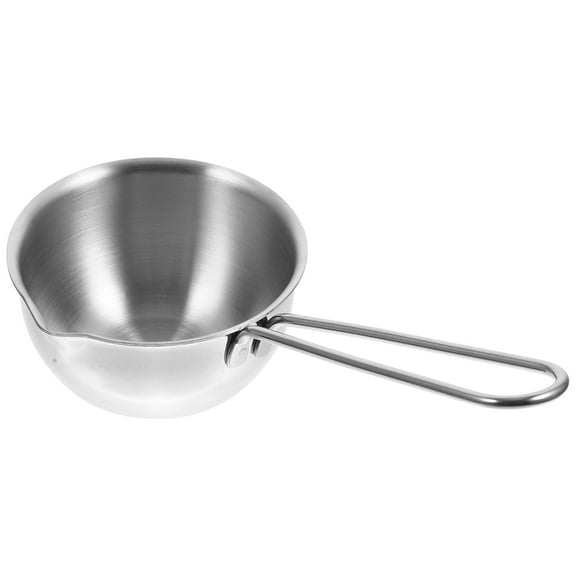 SOPOTUTU Small Stainless Steel Saucepan for Home Use with Measuring Scale and Insulated Handle
