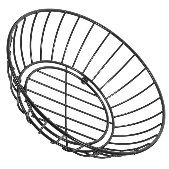 SOPOTUTU Fruit Container Kitchen Countertop Wire Storage Basket Black 1Pack