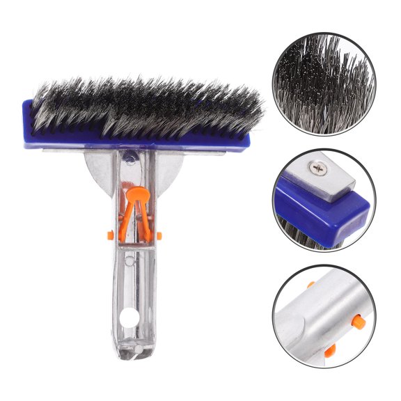 SOPOTUTU 1Pack Swimming Pool Scrubber With Square Handle Assorted Pool Walls 6.68X5.50X2.16In