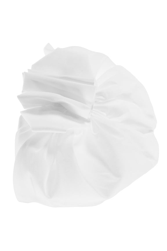 1Pack Turban Hat For Women Floral Head Wrap White Polyester Vintage Classic Party