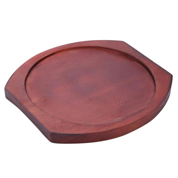 SOPOTUTU Sopotutu 1Pcs Brown Round Wood Pot Holder for Stone Pot and Hot Pot Daily Use Heat Resistance