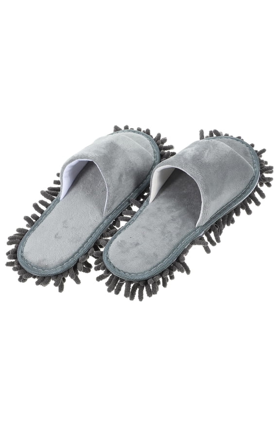 1Pair Dusting Slippers with Chenille Sole for Practical Home Cleaning