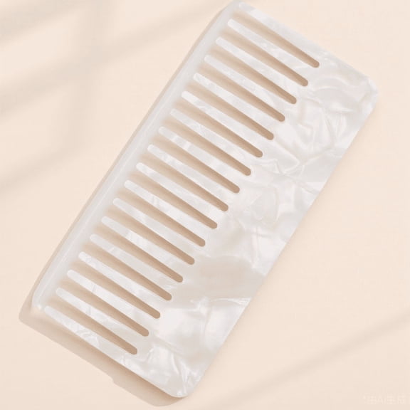 SOPOTUTU 1Pc Household White Hair Comb Comfortable Grip Prevents Breakage Scalp Massage