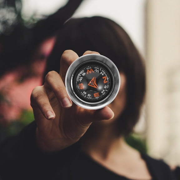 SOPOTUTU Car Dash Mount Compass, Black ABS Acrylic, Accurate Vehicle Accessory, Easy to Install, Car Decoration