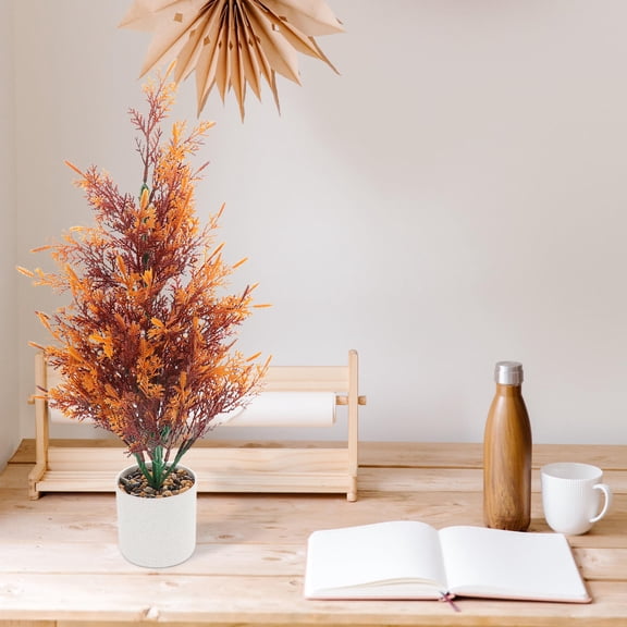 SOPOTUTU 1Pcs Artificial Mums for Outdoors Christmas Pine and Wheatgrass Plant Assorted Color 47.2x7.9x4.7in