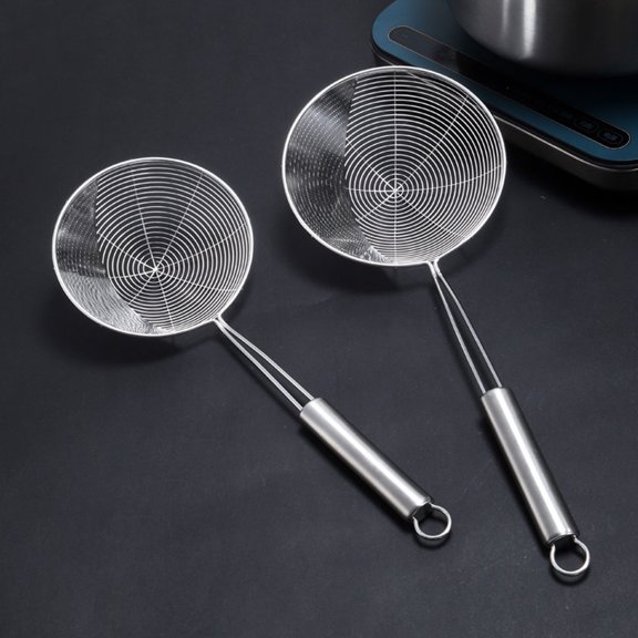 SOPOTUTU Stainless Steel Spider Strainer with Handle, Pot Strainer for Kitchen Cooking, 1 Pack