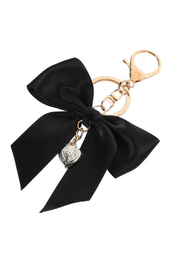 Black Bow Keychain, Zinc Alloy Key , Stylish and Versatile Accessory for Keys and Bags