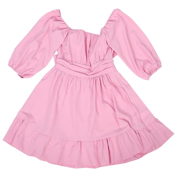 SOPOTUTU Women's and Girls' Dress with Neckline Design, Stylish and Comfortable One-Piece Outfit